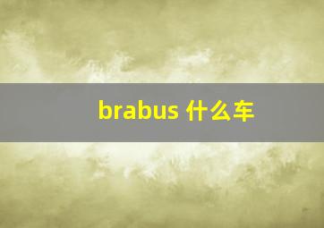 brabus 什么车